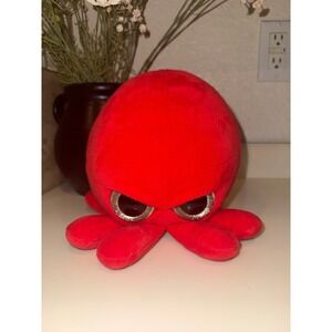 The Grumpy Octopus Plush Red Mood  Stuffed Animal